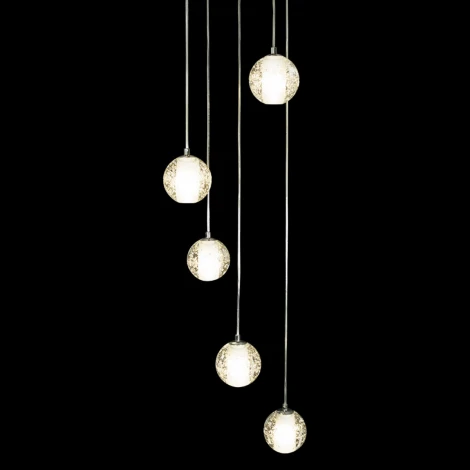 Подвесной светильник Loft It Rain 10112/5 (220V, хрусталь, на проводе, шарики)