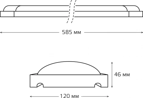 Настенно-потолочный линейный светильник светодиодный Gauss 844611318 (220V)