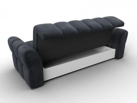 Диван-книжка Лига-111 (ДСП,ЛДСП,Велюр/Темно-серый) Лига Диванов 136695