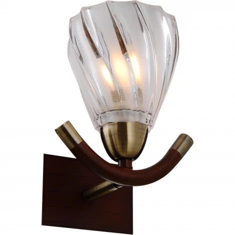 Бра N-Light 407 407-01-51ABW antique brass + walnut