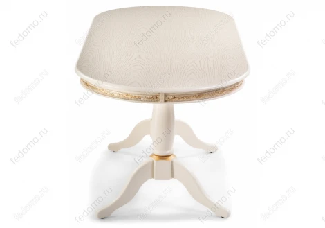 Деревянный стол Woodville Джил крем с золотой патиной 450820