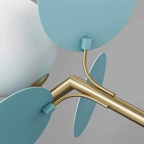 Настенный светильник (бра) Matisse Blue W ImperiumLoft Matisse-Bluew01 (201086-23) (220V, шар)