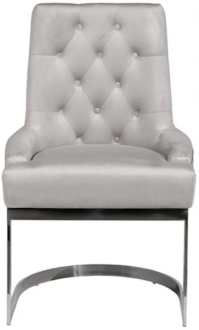 Обеденный стул Garda Decor 76AR-62105 (Хром/Светло-серый)