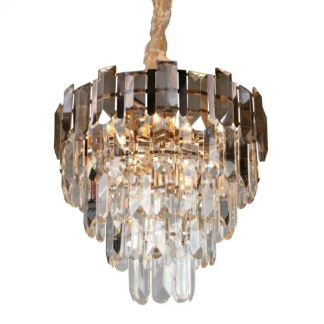 Подвесная люстра Omnilux 813 OML-81303-13 (220V, хрусталь, на цепи, круглые)