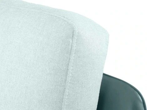 Диван Ispani угловой правый ОГОГО (арт.803469), (Ткань,Экокожа/Зеленый)