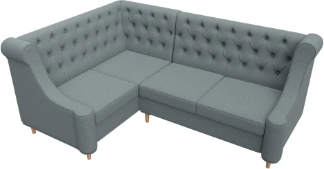 Диван кухонный угловой Бронкс левый угол (Серый/Рогожка) Лига Диванов арт.123824L