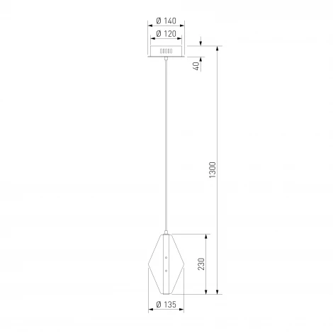 Подвесной светильник Eurosvet Glare 304054 LED латунь