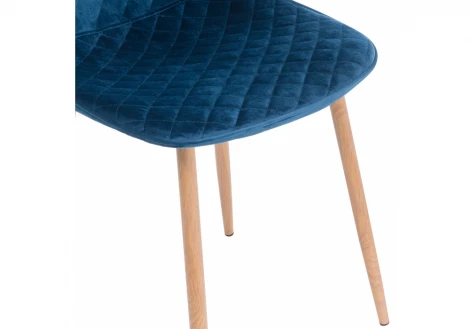 Обеденный стул на металлокаркасе Woodville Capri dark blue / wood 11842
