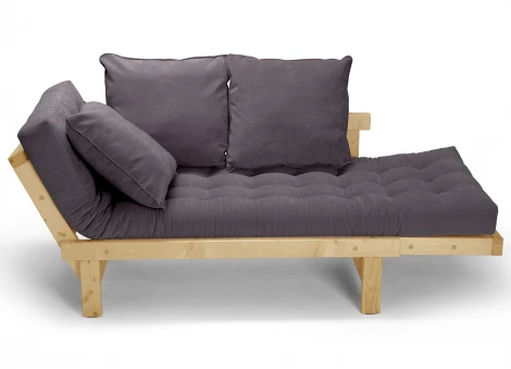 Кушетка Arsko Свен сосна серый вельвет