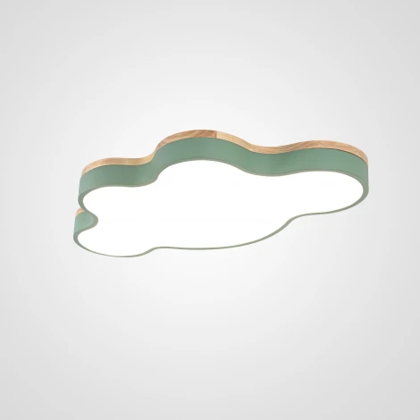 Потолочный светильник Wi-Fi Cloud Eco D63 Green By ImperiumLoft Cloud-Eco01 (для детской, LED, 220V, голосовое управление, умный дом - Алиса, тучи)