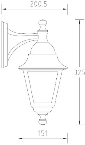 Уличный настенный фонарь Oasis Light QUADRO S 79902S/04 Gb