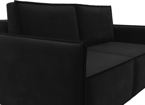 Диван прямой Либерти мини (Черный/Микровельвет) Лига Диванов арт.121906