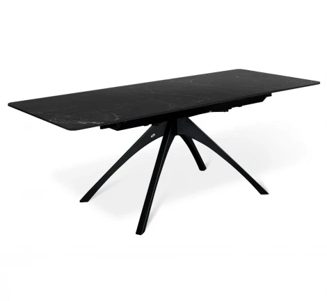 Стол раскладной Sheffilton SHT-T76 Серый мрамор/черный 4278266902