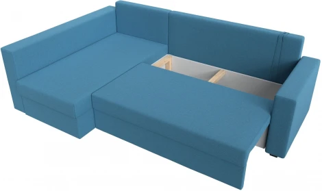 Диван угловой Мансберг левый угол (Голубой/Рогожка) Лига Диванов арт.121539L
