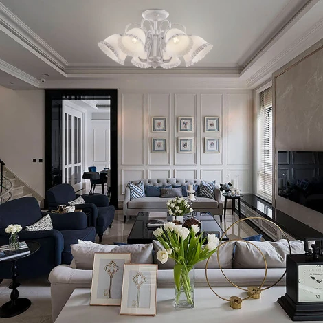 Потолочная люстра на штанге Arte Milano AM340800 340800/8 WT+SL (220V)