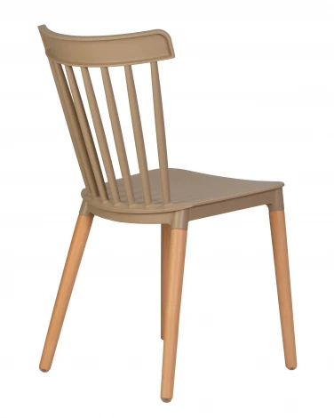 Набор 4 шт стул обеденный DOBRIN THEO (ножки светлый бук, цвет бежевый (GR-03))