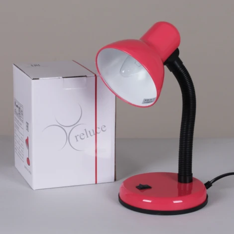 Офисная настольная лампа с выключателем Reluce 00203-0.7-01 PINK
