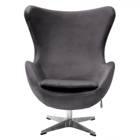 Кресло EGG STYLE CHAIR тёмно-серый, искусственная замша Bradex Home арт.FR 1048