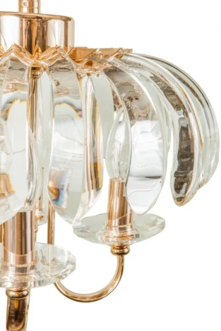 Подвесная люстра L'Arte Luce Fungio L57104 (220V, хрусталь K9, на цепи, свеча, цветы)