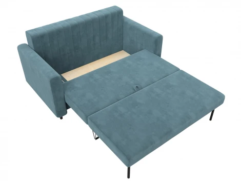 Диван прямой Лига-070 (ЛДСП,Брус,Фанера/Дерево/Велюр/Бирюзовый) Лига Диванов 129744