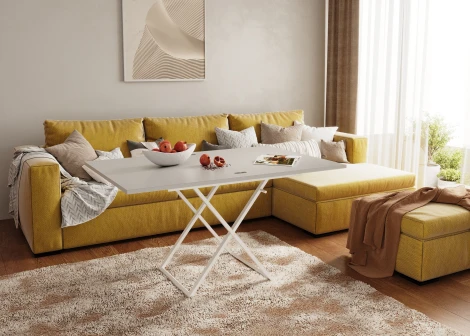 Стол трансформер 1, белый/серый ГЗМИ Орфей 102146