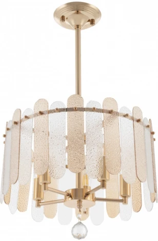 Подвесная люстра хрустальная на штанге Arte Milano Sorrento-3109 373109/5/350/390 GD (220V)