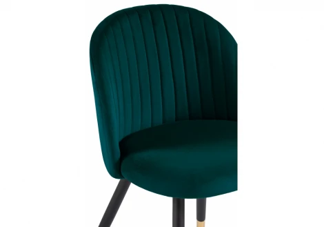 Стул Woodville на металлокаркасе Gabi green / black 15088