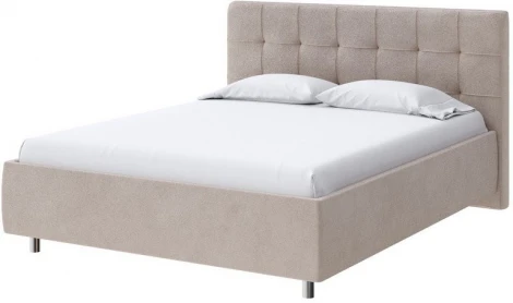 PROxSON Кровать Nety без основания (Ткань: Велюр Monopoly Миндаль (111)) 80x190