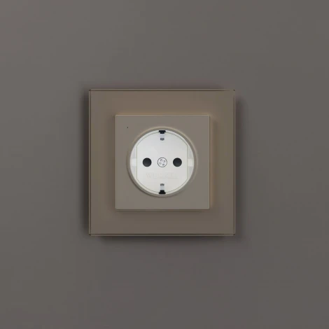 Розетка с подсветкой и датчиком освещенности (айвори матовый) Werkel W1171462 (a069610)