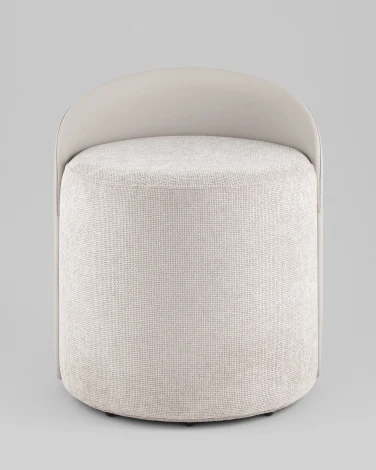 Пуф Тея спинка иск.кожа, сиденье шенилл светло-серый Stool Group УТ000042299