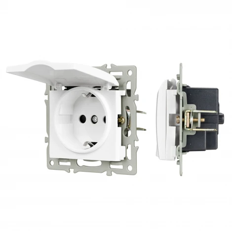 Механизм розетки влагозащищённый SCT-MCP-PL-WH (250V, 16A) (Arlight) 043745