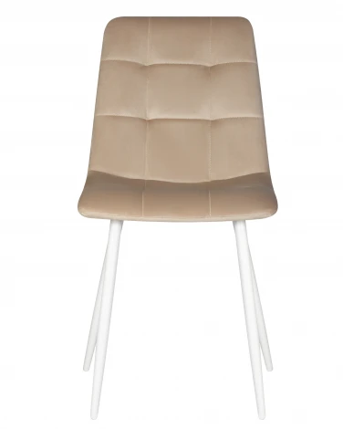 Стул обеденный CHILLY (Бежевый Holland 07, основание белое)