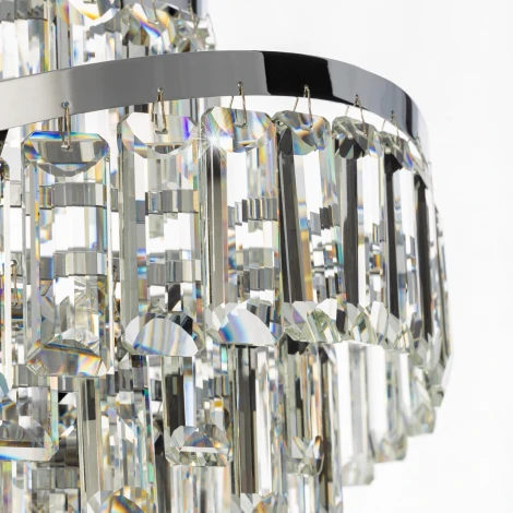 Подвесная люстра Citilux Naiad CL315151 (220V, хрусталь, подвески, на цепи)