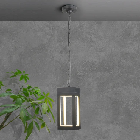 Уличный светильник подвесной Elektrostandard Frame 1528 TECHNO LED серый (220V, на цепи, IP54)