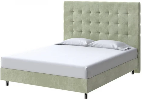 PROxSON Кровать Madrid Boxspring Standart (Ткань: Велюр Лофти Олива) 90x200
