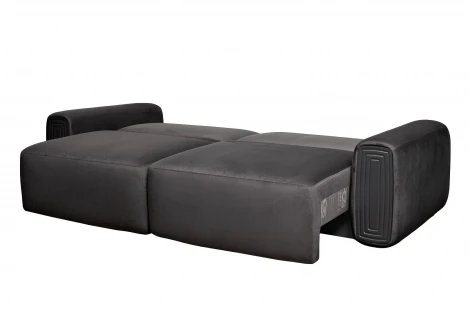 Диван трехместный Turin(2 секции) с мех т.серый велюр Colt1003 255*120**68см Garda Decor