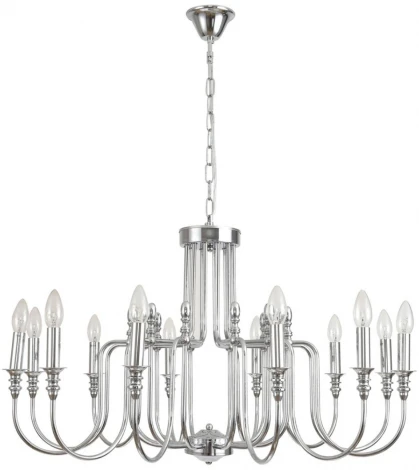 Подвесная люстра Lumion Suana 8317/12 хром/металл E14 12*40W 220V (на цепи, подсвечник, свеча)