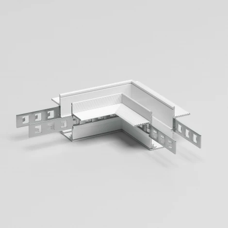 Коннектор угловой для встраиваемого шинопровода под ГКЛ 9,5мм (белый) Elektrostandard Slim Magnetic 85214/00 (48V)