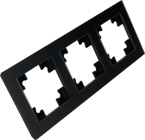 Рамка на 3 поста (черный) Stekker Катрин 49602