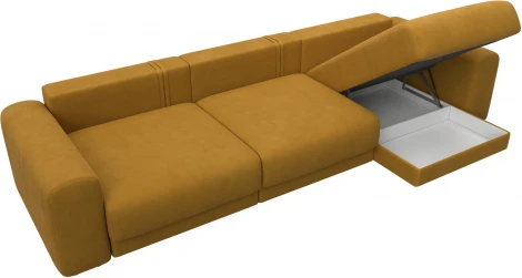 Диван угловой Лига-056 НПБ Лонг угол универсальный Лига Диванов (Велюр) арт.129172