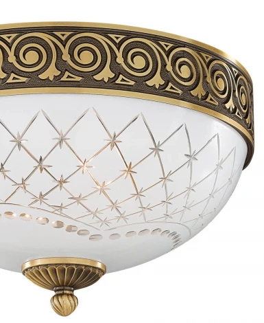Потолочная люстра Reccagni Angelo 7002 PL 7002/2 (220V, узор в клетку)
