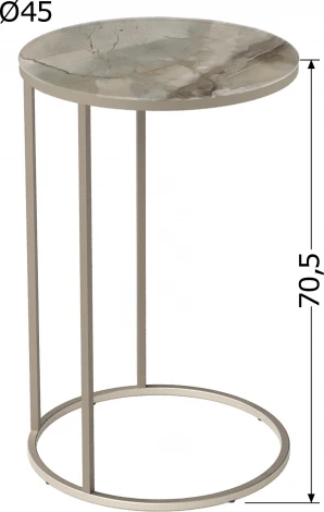 Стол придиванный Калифорния Остин УФ браун кварцит 3809478103