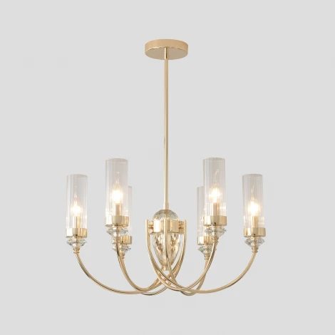 Потолочная люстра на штанге Crystal Lux SECRET SP6 GOLD