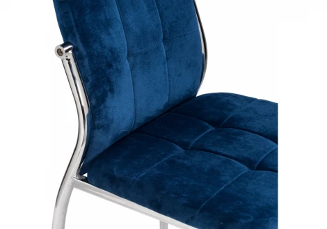 Обеденный стул на металлокаркасе Woodville Farini dark blue 11843