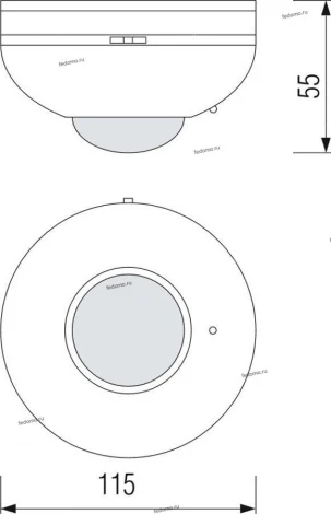 Датчик движения инфракрасный накладной Horoz Focus, черный, 1000W, IP20