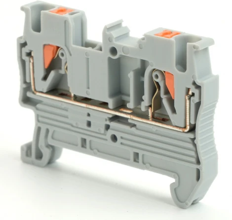 Зажим пружинный 2-х проводной проходной Stekker 49241