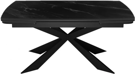 Стол DikLine KM160 мрамор С45 (керамика черная/опоры черные) арт.00-00071868