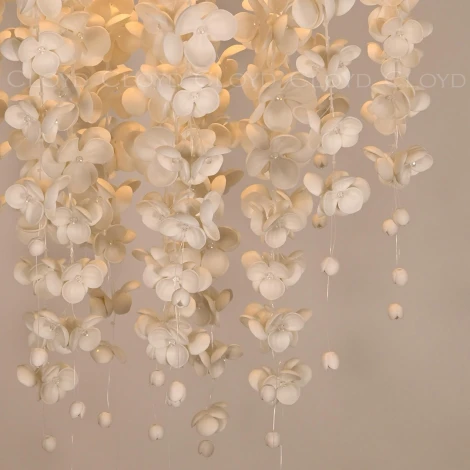 Потолочная люстра с керамическими подвесками и пультом Cloyd Taongi 11333 (регулировка яркости, 220V, цветы)