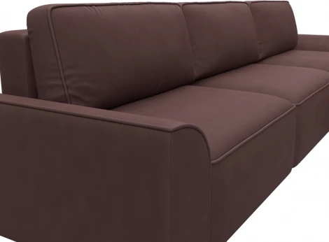 Диван угловой Лига-048 НПБ лонг Лига Диванов (Замша) арт.128505