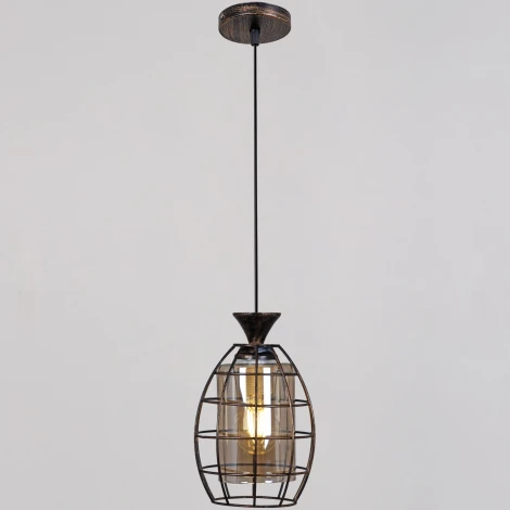Подвесной светильник Reluce 03525-0.9-01 BK+GD (220V, на проводе)